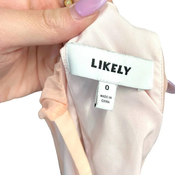 Likely Chester Pleated Sleeveless‎ Top in Pale Pink Size 0 - Picture 7 of 9